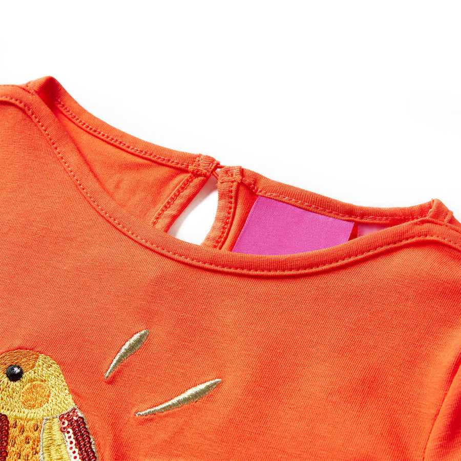 Kindershirt met lange mouwen 104 donkeroranje orange 104