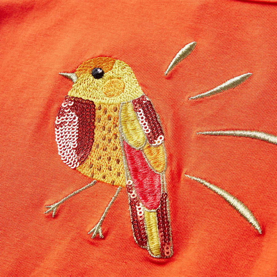 Kindershirt met lange mouwen 104 donkeroranje orange 104
