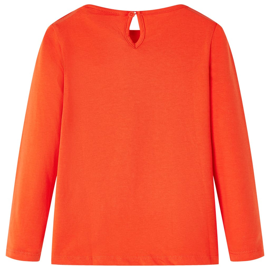 Kindershirt met lange mouwen 116 donkeroranje orange 116