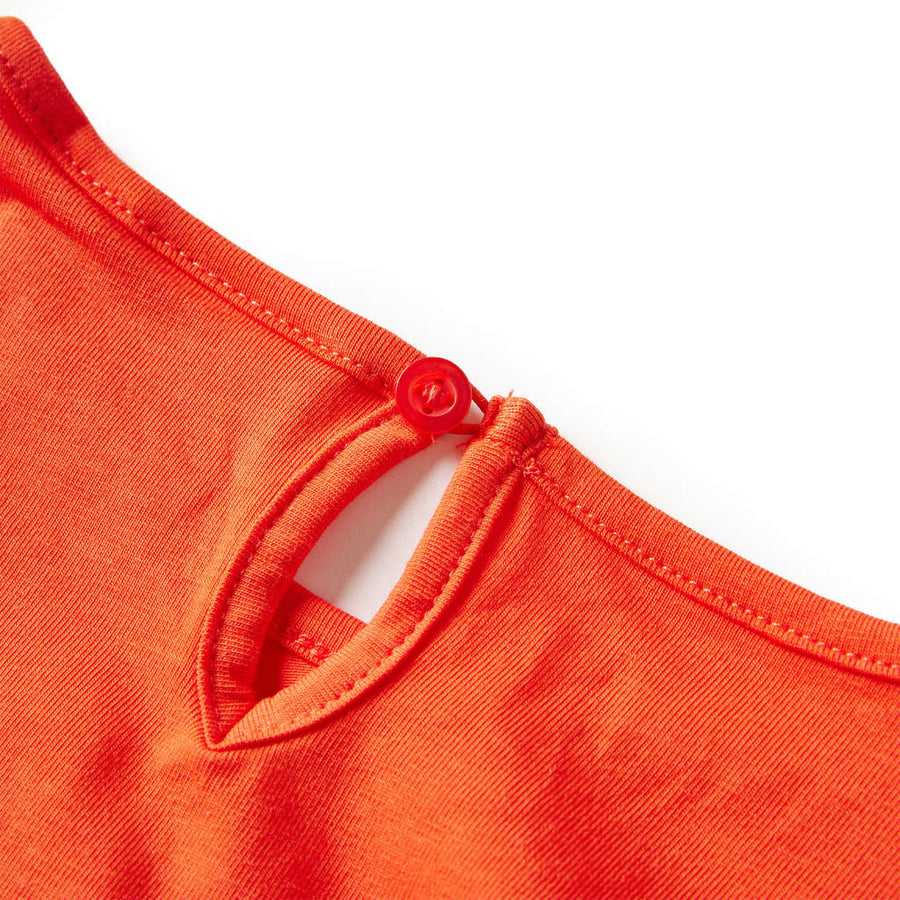 Kindershirt met lange mouwen 116 donkeroranje orange 116