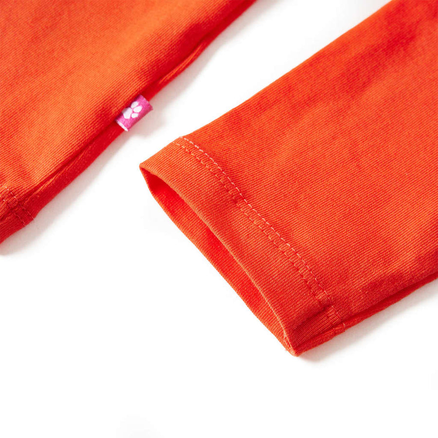 Kindershirt met lange mouwen 116 donkeroranje orange 116
