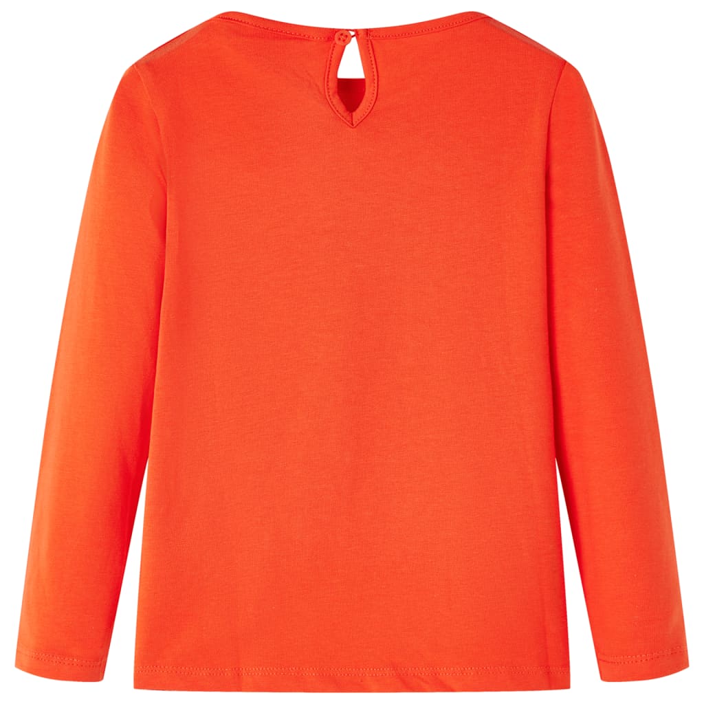 Kindershirt met lange mouwen 128 donkeroranje orange 128