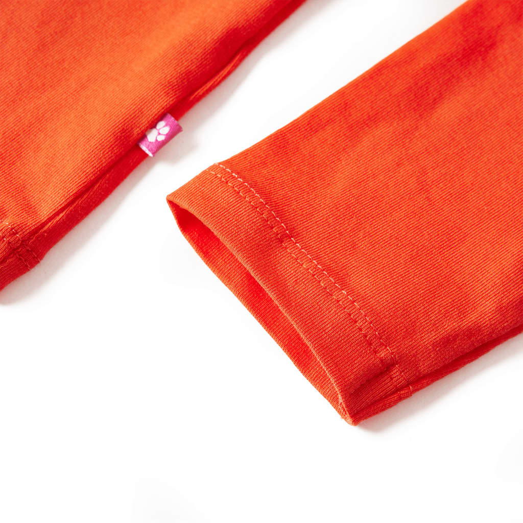 Kindershirt met lange mouwen 128 donkeroranje orange 128