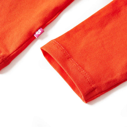 Kindershirt met lange mouwen 128 donkeroranje orange 128