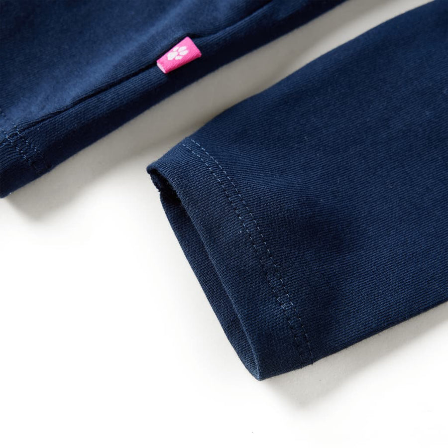 Kindershirt met lange mouwen 92 marineblauw Marineblauw