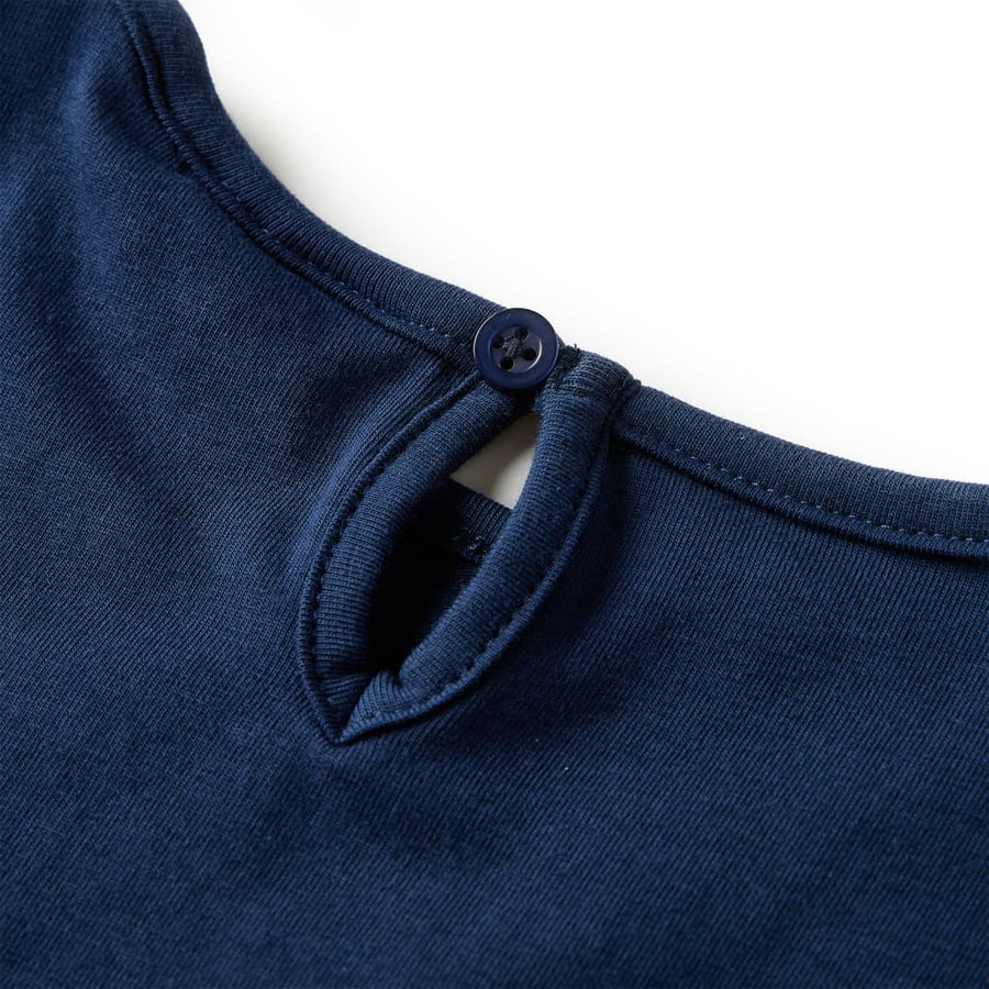 Kindershirt met lange mouwen 92 marineblauw Marineblauw