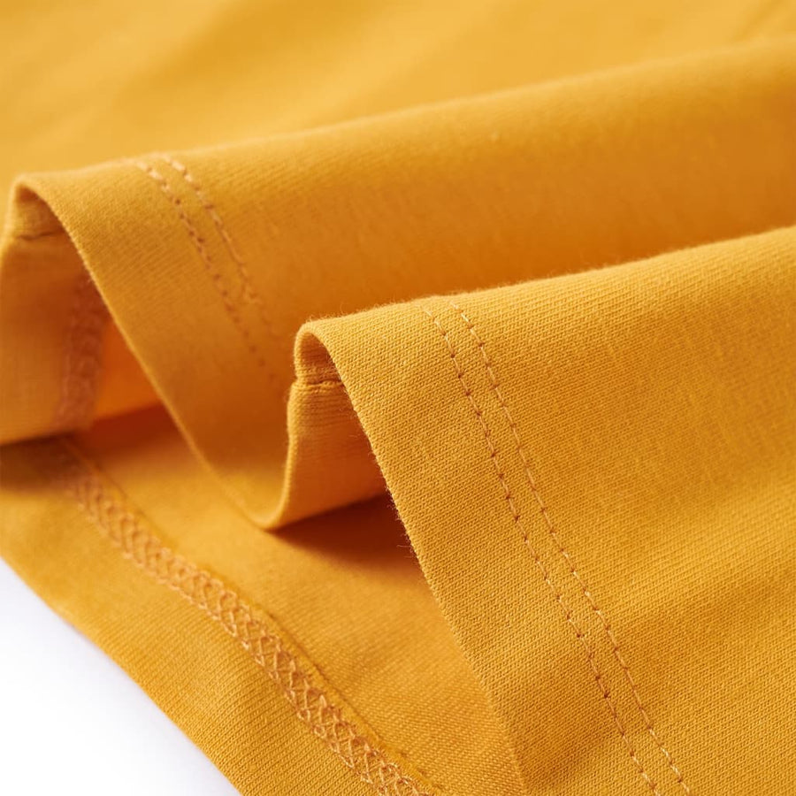 Kindershirt met lange mouwen 104 donkerokerkleurig Oker