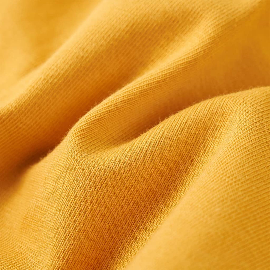 Kindershirt met lange mouwen 104 donkerokerkleurig Oker
