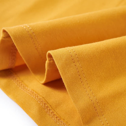 Kindershirt met lange mouwen 116 donkerokerkleurig Oker
