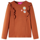 Children's long-sleeved shirt 104 cognac