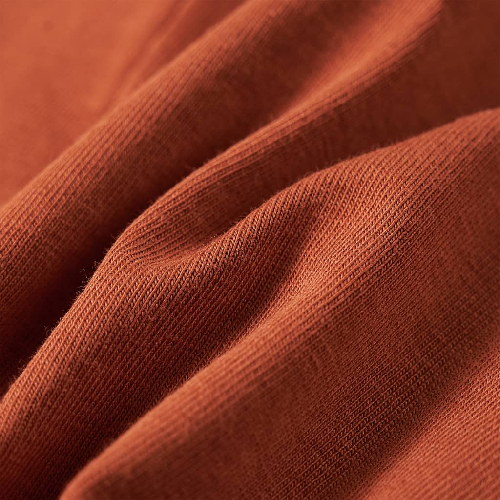 Kindershirt met lange mouwen 104 cognackleurig Cognac