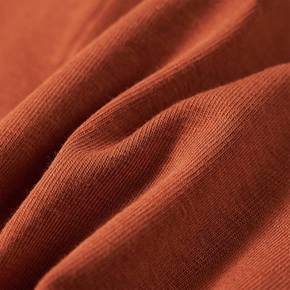 Kindershirt met lange mouwen 104 cognackleurig Cognac