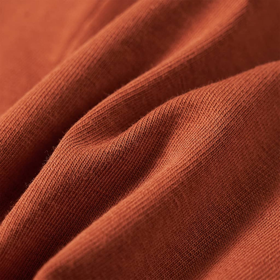 Kindershirt met lange mouwen 104 cognackleurig Cognac