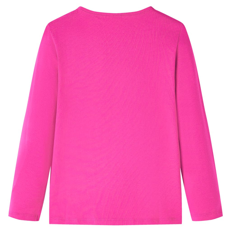 Kindershirt met lange mouwen 104 donkerroze Roze 104
