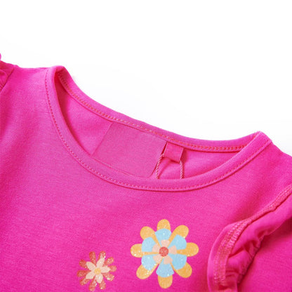 Kindershirt met lange mouwen 104 donkerroze Roze 104