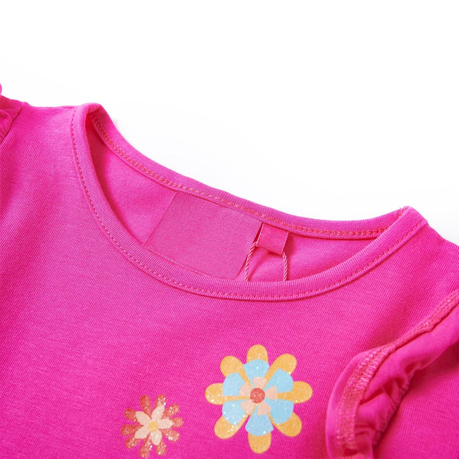Kindershirt met lange mouwen 104 donkerroze Roze 104