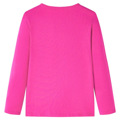 Kindershirt met lange mouwen 116 donkerroze Roze 116