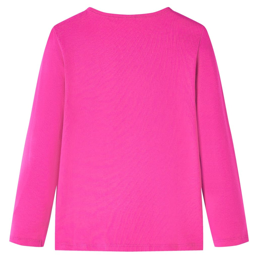 Kindershirt met lange mouwen 116 donkerroze Roze 116