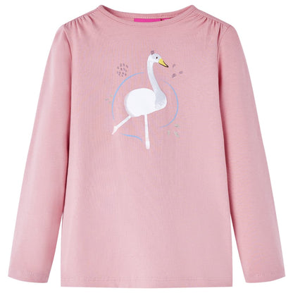Kindershirt met lange mouwen 116 lichtroze lichtroze 116