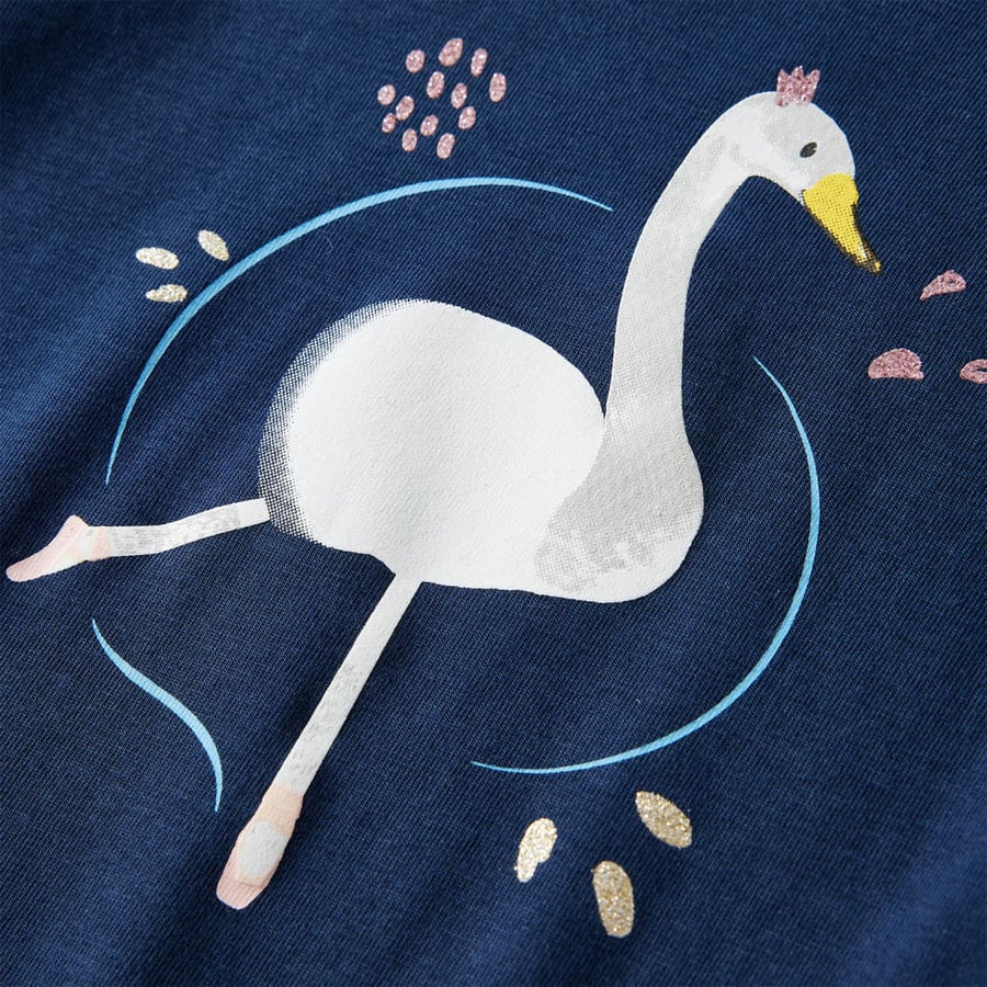 Kindershirt met lange mouwen 116 marineblauw Marineblauw