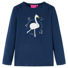 Kids Long-sleeved Shirt 128 Navy Blue