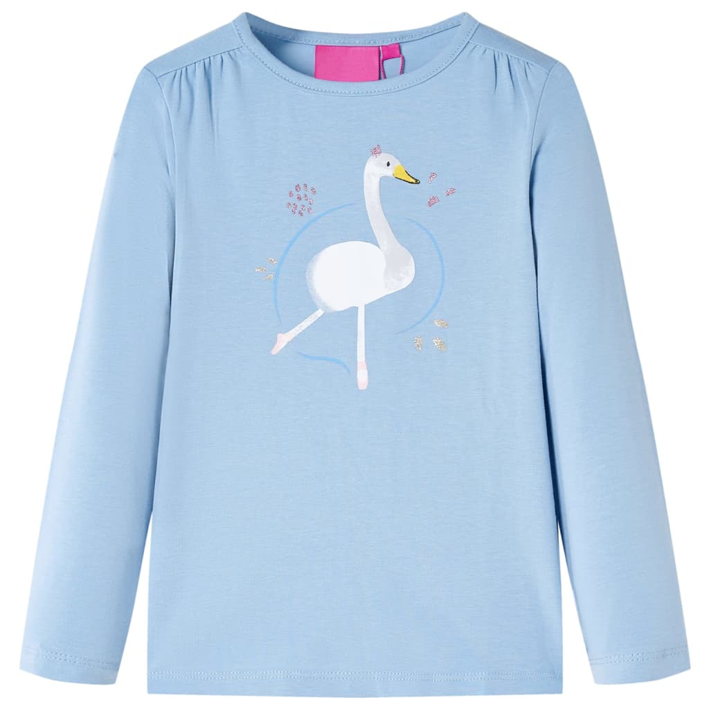 Kindershirt met lange mouwen 104 lichtblauw lichtblauw 104