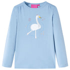 Kids' long-sleeved shirt 116 light blue