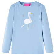 Kids' long-sleeved shirt 116 light blue
