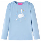 Kids' long-sleeved shirt 140 light blue
