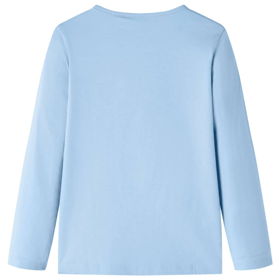 Kindershirt met lange mouwen 140 lichtblauw lichtblauw 140