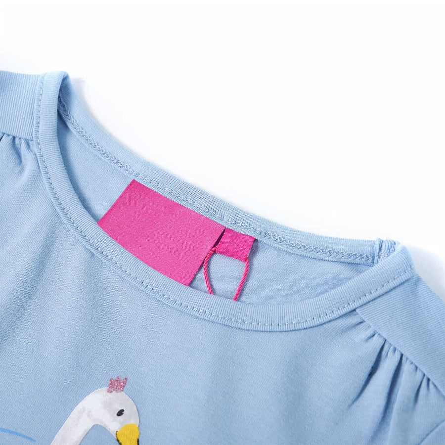 Kindershirt met lange mouwen 140 lichtblauw lichtblauw 140
