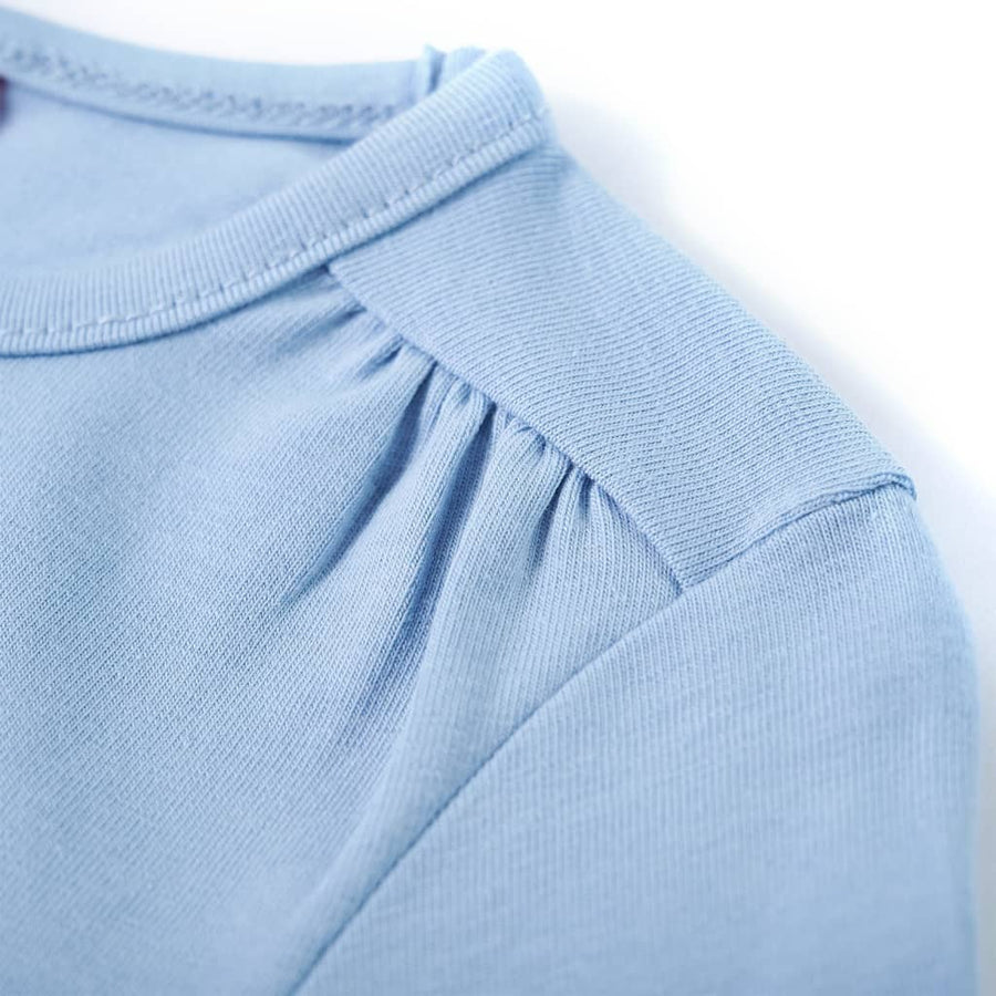 Kindershirt met lange mouwen 140 lichtblauw lichtblauw 140