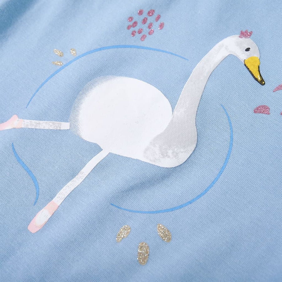 Kindershirt met lange mouwen 140 lichtblauw lichtblauw 140