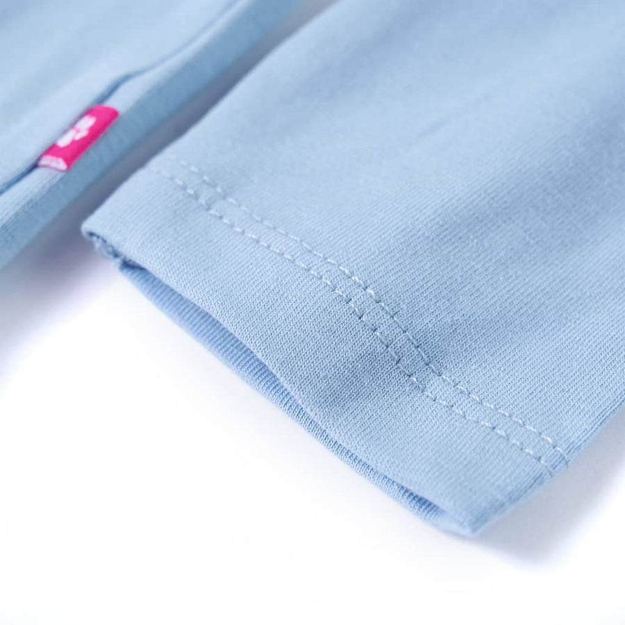 Kindershirt met lange mouwen 140 lichtblauw lichtblauw 140