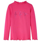 Kindershirt lange mouwen 104 felroze