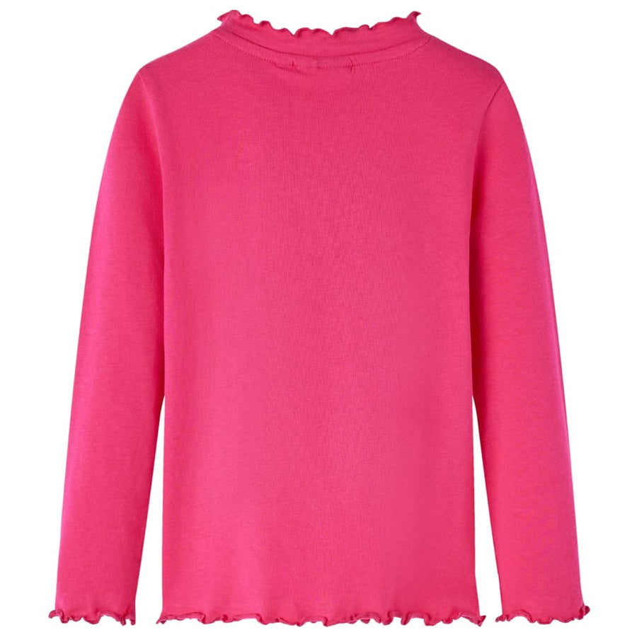 Kindershirt met lange mouwen 104 felroze Roze