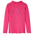 Kindershirt lange mouwen 116 felroze