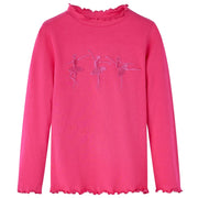 Kindershirt lange mouwen 116 felroze
