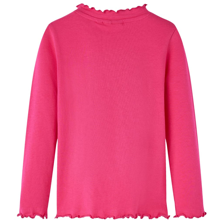 Kindershirt met lange mouwen 116 felroze Roze