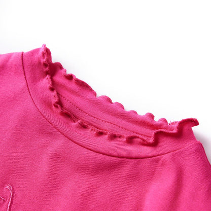 Kindershirt met lange mouwen 116 felroze Roze