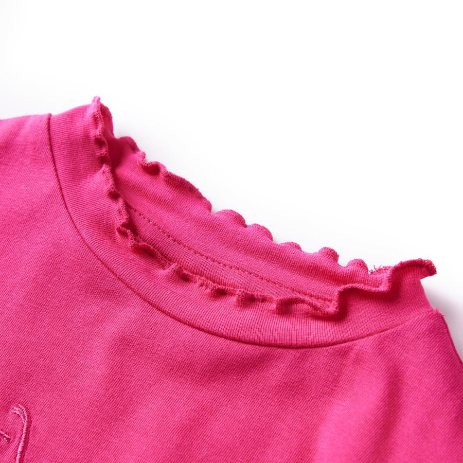 Kindershirt met lange mouwen 116 felroze Roze