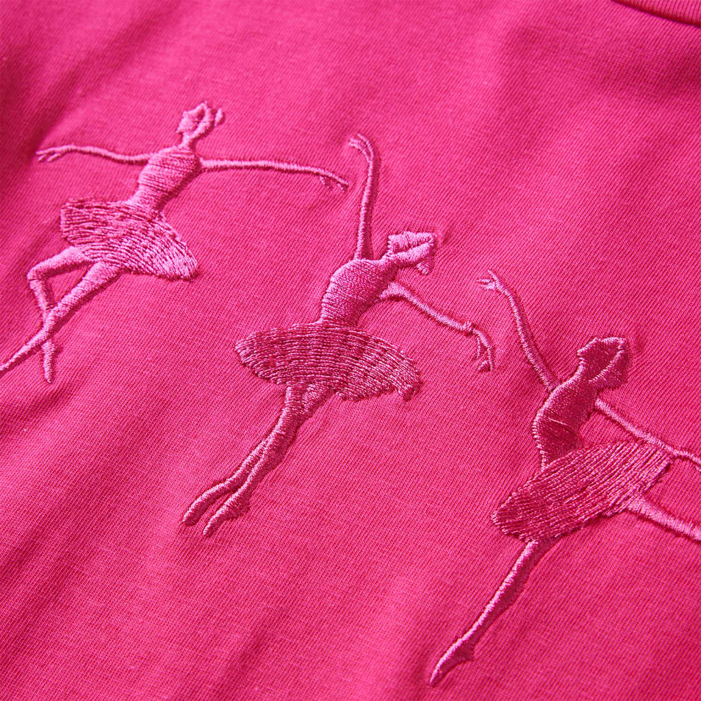 Kindershirt met lange mouwen 116 felroze Roze