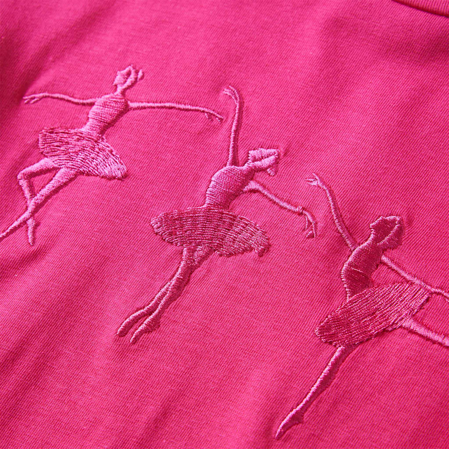 Kindershirt met lange mouwen 116 felroze Roze