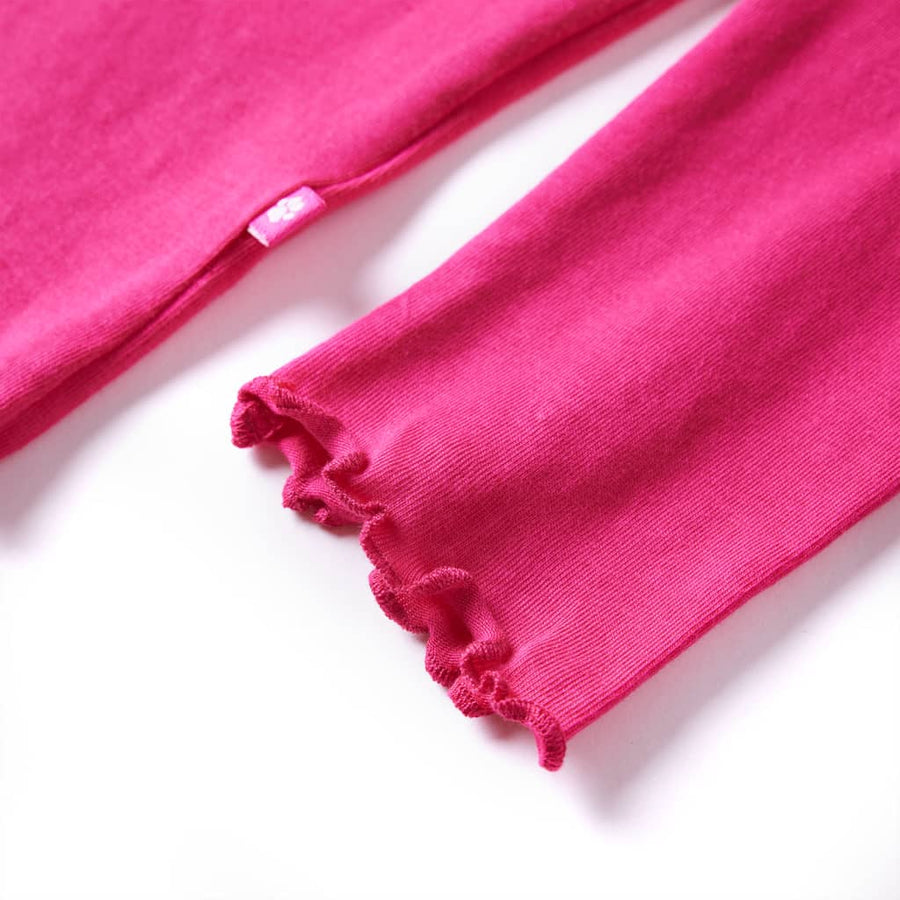 Kindershirt met lange mouwen 116 felroze Roze