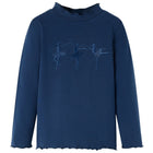 Kids' long-sleeved shirt size 104 navy blue