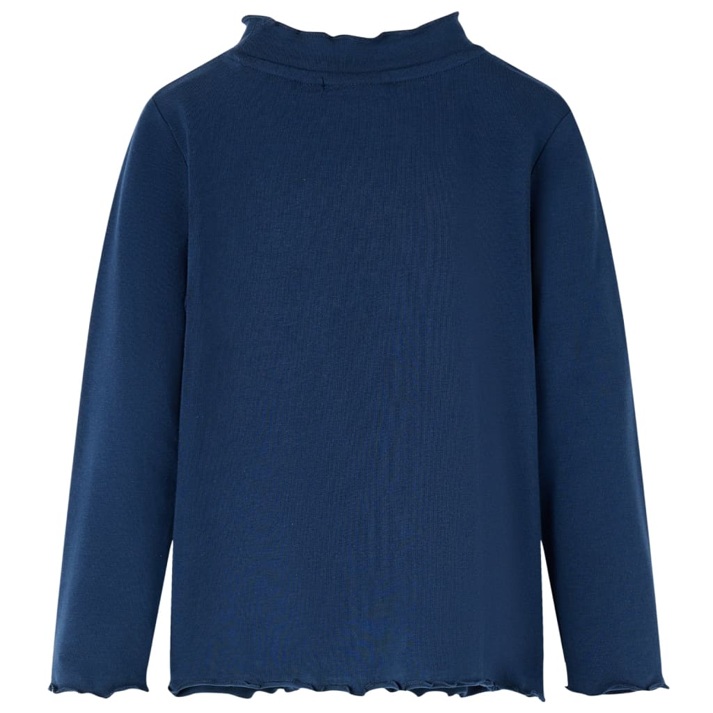 Kindershirt lange mouwen 116 marineblauw Marineblauw
