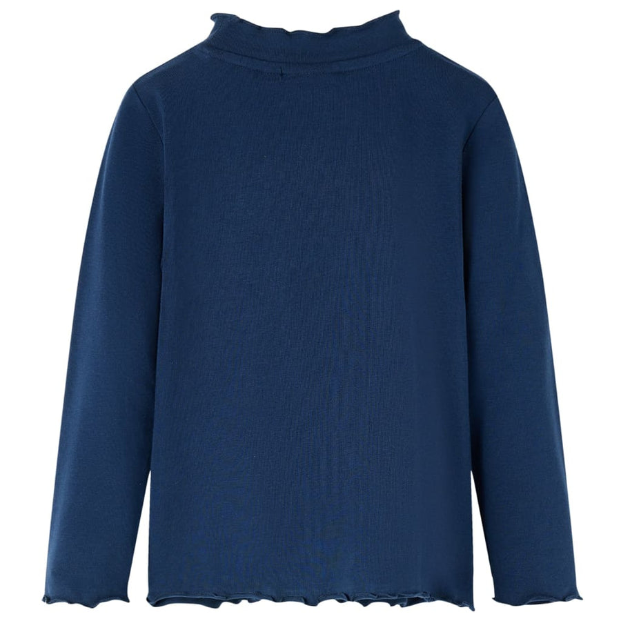 Kindershirt lange mouwen 116 marineblauw Marineblauw