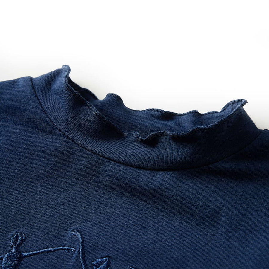 Kindershirt lange mouwen 116 marineblauw Marineblauw
