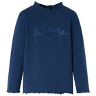 Kids long-sleeved shirt size 128 navy blue
