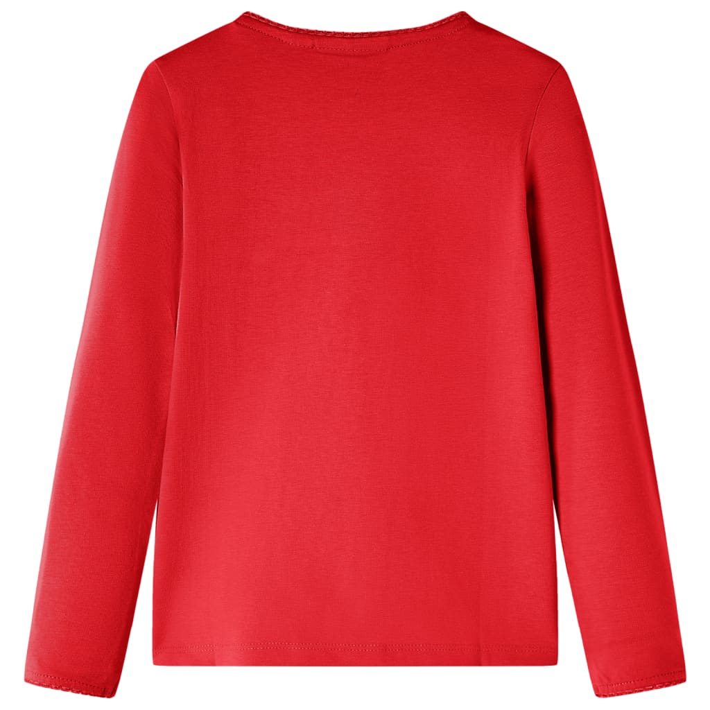Kindershirt met lange mouwen 104 rood Rood 104